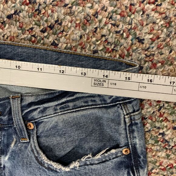 Pistola Presley Blue Med Wash High Rise Button Fly Distressed Loose Fit Jeans 29 - Picture 10 of 16